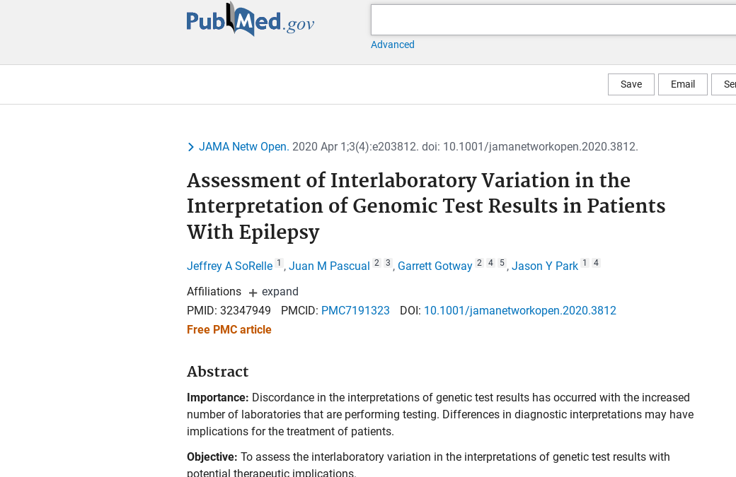 Assessment of Interlaboratory Variation in the Interpretation of Genomic Test Results in Patients With Epilepsy