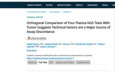 Orthogonal Comparison of Four Plasma NGS Tests With Tumor Suggests Technical Factors are a Major Source of Assay Discordance