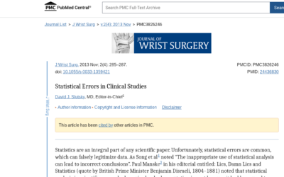 Statistical Errors in Clinical Studies