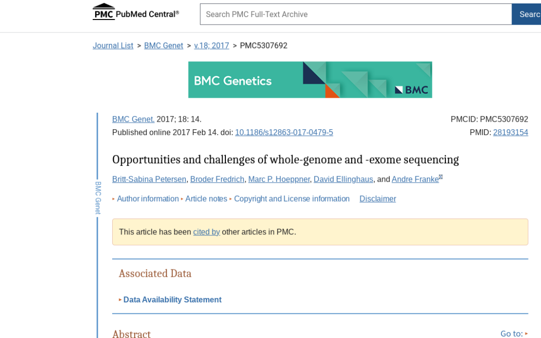 Opportunities and challenges of whole-genome and -exome sequencing