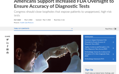Americans Support Increased FDA Oversight to Ensure Accuracy of Diagnostic Tests